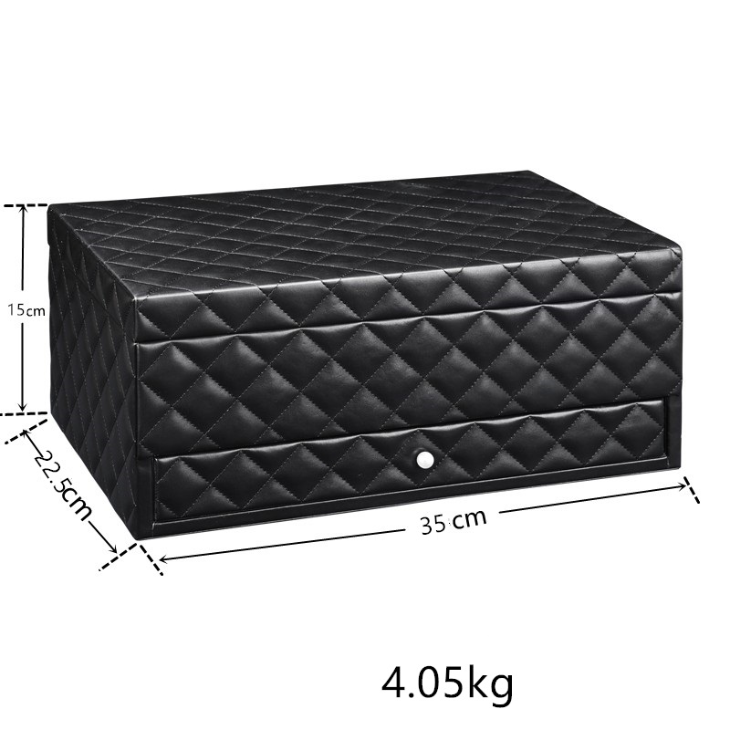 Big Capacity Jewelry Box with moveable Trays & Drawer